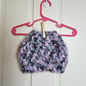 Cozy crochet Women's Beanie - Pink and Gray